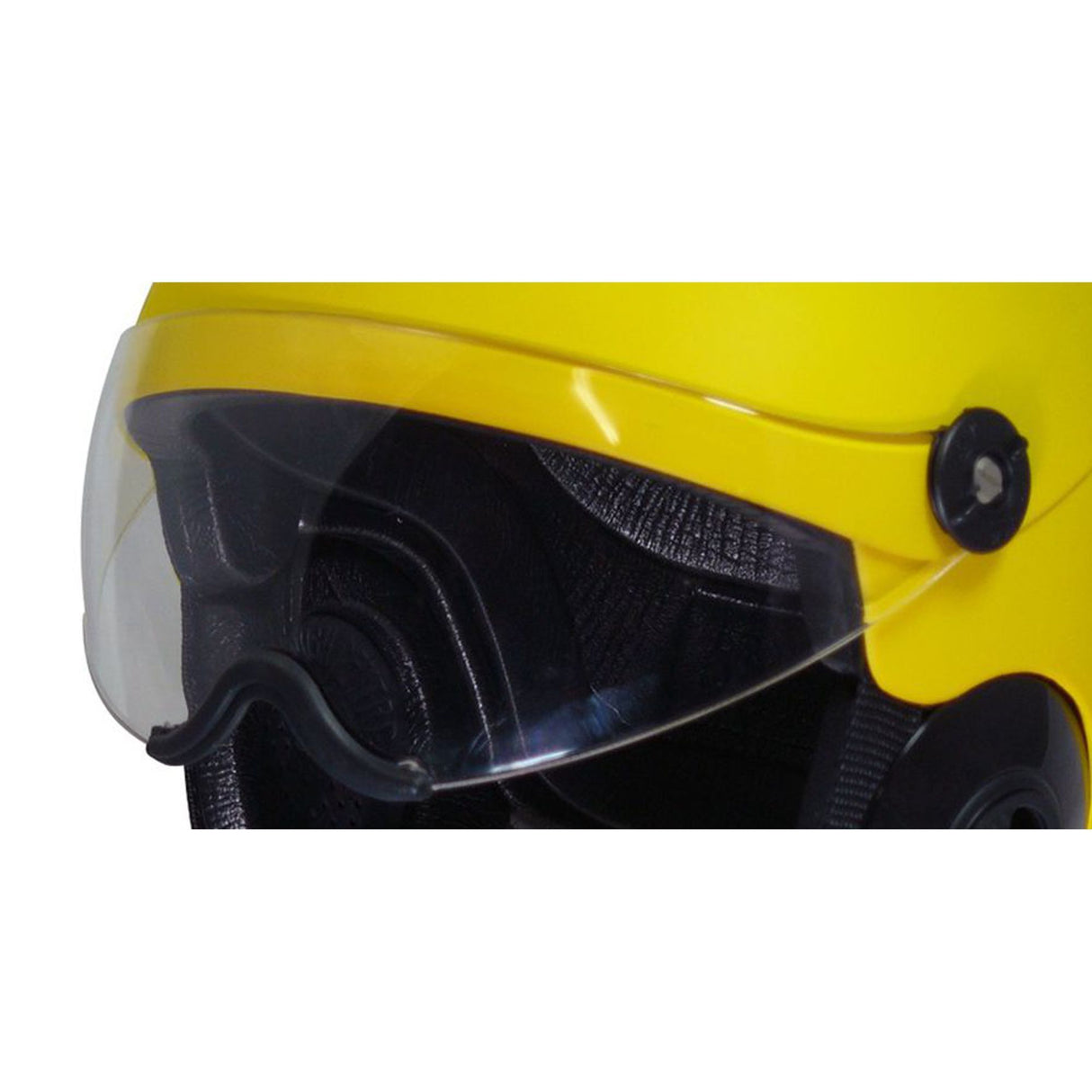GATH Half Face Visor Halbvisier in Gelb mit transparentem Visier, Seitenansicht