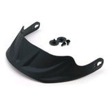 Gath Ribbed Peak Helmschild schwarz mit Befestigungsteilen, Frontalansicht