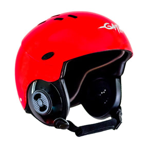 GATH GEDI Wassersport Helm rot mit Belüftungslöchern und Kinnriemen, Seitenansicht