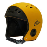 GATH Wassersport Helm Standard Hat EVA gelb mit schwarzem Innenfutter, Belüftungslöcher, Seitenansicht