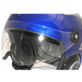 GATH Half Face Visor Halbvisier blau mit transparentem Visier, Frontansicht