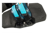 GA Kiteboard Footpad mit blauem Fußstrap Set 2026, schwarze strukturierte Oberfläche, Draufsicht
