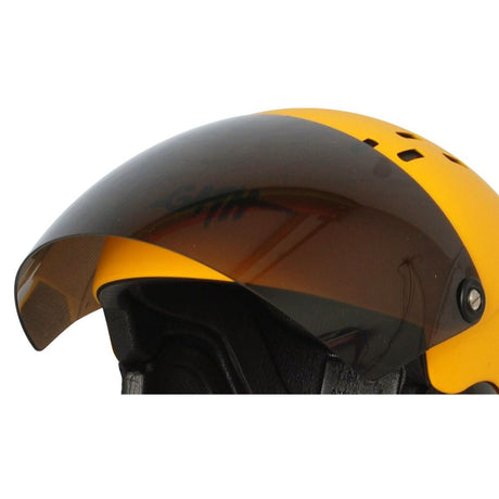 Gath Full Face Integralvisier Gedi Helm gelb-grau mit getöntem Visier, Seitenansicht