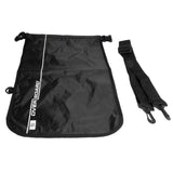 OverBoard wasserdichte Tasche 5L schwarz mit Schultergurt, robustes Material, Draufsicht