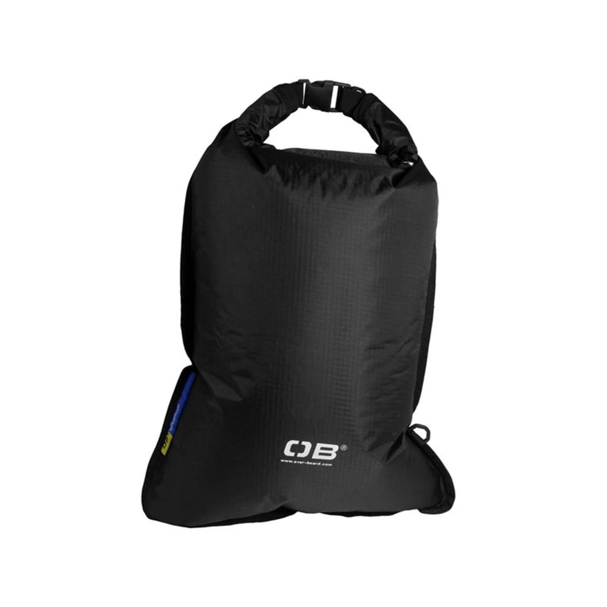 OverBoard wasserdichte Tasche 30 Liter schwarz mit Rollverschluss und Tragegriff, Frontalansicht