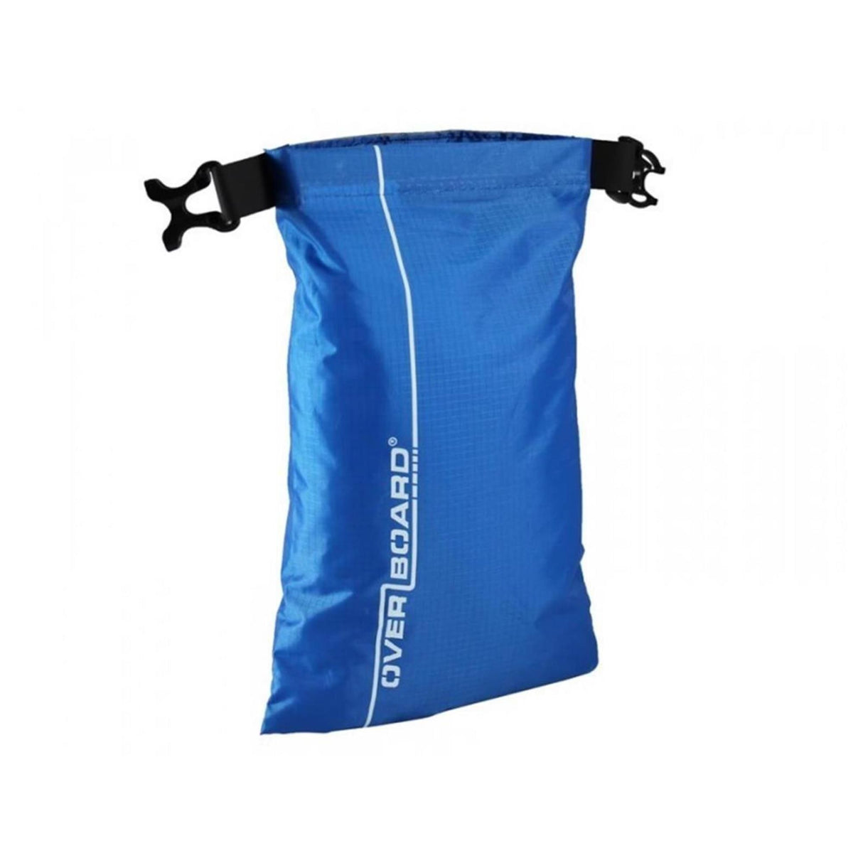OverBoard wasserdichter Beutel 1 Liter in Blau mit schwarzem Verschlussriemen, Draufsicht