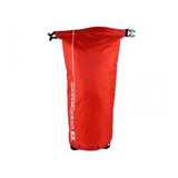 OverBoard Wasserdichter Packsack in Rot mit Rollverschluss und schwarzen Griffen, Frontansicht