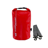 OverBoard wasserdichter Packsack 5L rot mit schwarzem Schultergurt, Frontalansicht