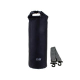 OverBoard wasserdichter Packsack 12 Liter in Schwarz mit Tragegurt, Frontansicht
