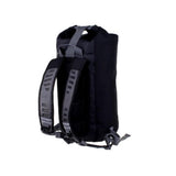 OverBoard wasserdichter Rucksack 20L in Schwarz mit gepolsterten Schultergurten, Rückenansicht