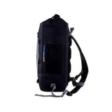 OverBoard wasserdichter Rucksack 20 Liter in Schwarz mit Schultergurten, Seitenansicht