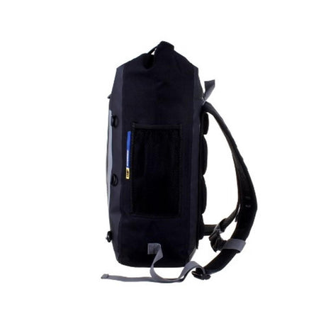 OverBoard wasserdichter Rucksack 20 Liter in Schwarz mit Schultergurten, Seitenansicht