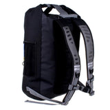 OverBoard wasserdichter Rucksack 30L schwarz mit reflektierenden Trägern, Rückenansicht