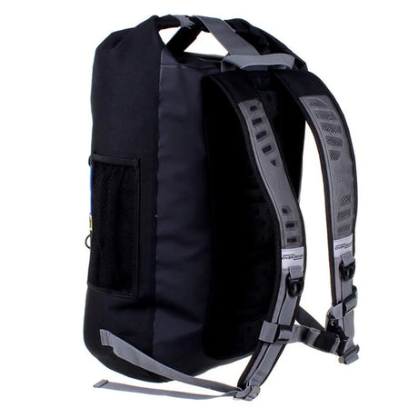 OverBoard wasserdichter Rucksack 30L schwarz mit reflektierenden Trägern, Rückenansicht