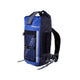 OverBoard wasserdichter Rucksack Pro 20L in Blau-Schwarz mit Rollverschluss und gepolsterten Schultergurten, Seitenansicht