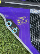 Duotone E_Pace 6.6 2026 Kite violett mit Ventilen und Beschriftung, Detailansicht von oben