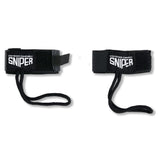 SNIPER Bodyboard Flossen Leash Deluxe, schwarzes Neopren-Armband mit Kordel, zwei Ansichten