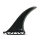 Futures Single Fin Tiller Fiberglass schwarze Finne mit gebogenem Design, Seitenansicht