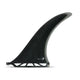 Futures Single Fin Tiller Fiberglass schwarz, gebogene Form, Seitenansicht