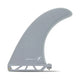 Futures Single Fin Performance Fiberglass grau, geschwungene Form mit Finne-Design, Seitenansicht