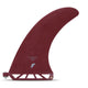 Futures Single Fin Ando Anderson Fiberglass burgunderrot, Seitenansicht mit Base