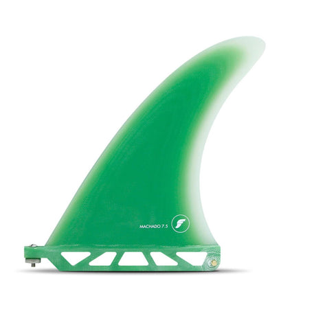 FUTURES Single Fin Rob Machado grün Fiberglass Surfboard Finne Seitenansicht