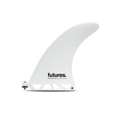 Futures Single Fin Performance Thermotech US weiße Surfflösse mit Kunststoffbasis, Seitenansicht