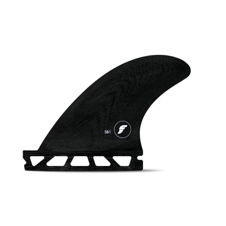 FUTURES Sidebites 2 Fin Set SB1 schwarze Fiberglass-Finne, Seitenansicht