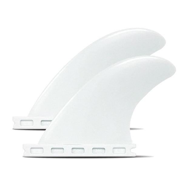 FUTURES Sidebites 2 Fin Set SB1 Thermotech weiß, zwei Flossen aus Kunststoff, Seitenansicht