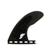 Futures Solus Hatchet Carbon Single Fin, schwarz, Seitenansicht mit Carbon-Struktur und weißem Futures-Logo