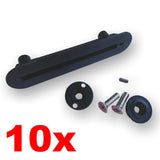 Futures Softboard Finbox schwarze Kunststoffbox mit Befestigungszubehör, 10er Set, Draufsicht