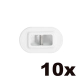 Futures Leash Plug Set, weiß, Kunststoff mit Metalleinlage, 10er Set, Draufsicht