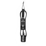Roam Surfboard Leash Premium 6 Zoll schwarz mit Neopren-Manschette, Frontalansicht hängend