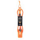 Roam Surfboard Leash Premium Knie orange mit Befestigungssystem, Frontalansicht des Neopren-Fußbands und der Verbindungsschlaufe