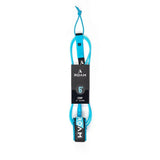 ROAM Surfboard Leash Comp 6 Zoll, blau, Neopren-Armband mit schwarzem Befestigungselement, Frontalansicht