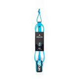 ROAM Surfboard Leash Comp, blau-schwarze Neoprenleine mit Ankle-Cuff und Befestigungssystem, Produktansicht von vorne