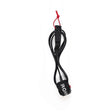 ROAM Surfboard Leash Extra Strong, schwarzes Neopren-Seil mit roter Schlaufe und schwarzem Cuff, Frontansicht
