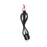 ROAM Surfboard Leash Extra Strong, schwarzes Neopren-Seil mit roter Schlaufe und schwarzem Cuff, Frontansicht