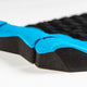 Roam Footpad Deck Grip Traction Pad 3-tlg, blau und schwarz, strukturierte Griffoberfläche, Detailansicht