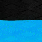 Roam Footpad Deck Grip Traction Pad 3-tlg, schwarz und blau, strukturierte Griffoberfläche, Draufsicht