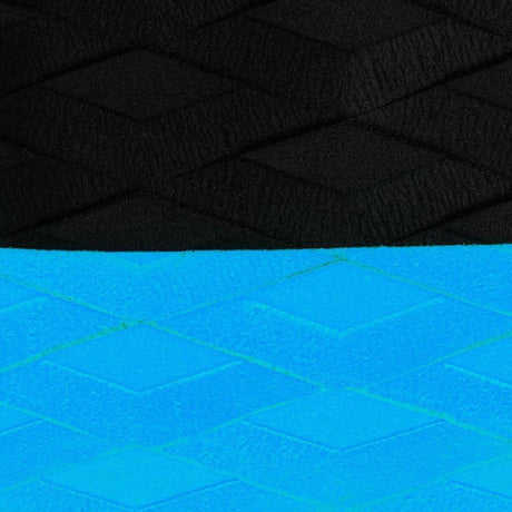 Roam Footpad Deck Grip Traction Pad 3-tlg, schwarz und blau, strukturierte Griffoberfläche, Draufsicht