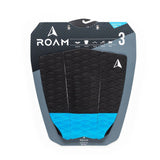 Roam Footpad Deck Grip Traction Pad 3-tlg, schwarz-blau, Gummi mit Wabenmuster, dreiteilige Griffmatte, Aufsicht