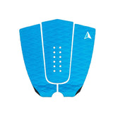 Roam Footpad Deck Grip Traction Pad 3-teilig in Blau mit Lochdesign, dreiteiliges Griffpad für Surfboard, Aufsicht