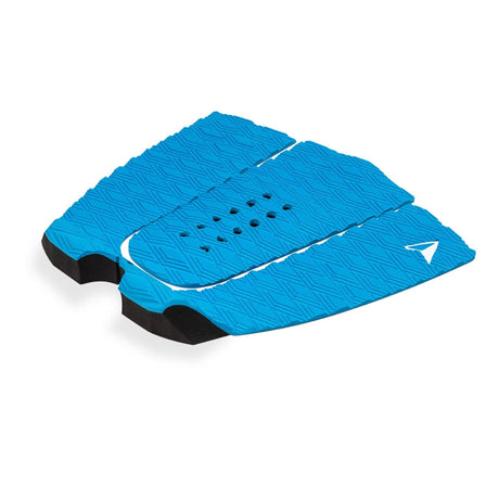 Roam Footpad Deck Grip Traction Pad 3-teilig blau mit Löchern, strukturierte Oberfläche, Draufsicht