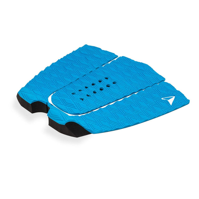 Roam Footpad Deck Grip Traction Pad 3-teilig blau mit Löchern, strukturierte Oberfläche, Draufsicht