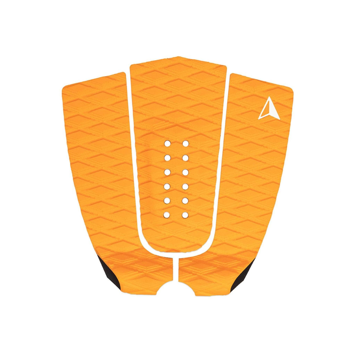 Roam Footpad Deck Grip Traction Pad 3-teilig orange mit Löchern, Draufsicht