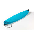 ROAM Surfboard Socke Shortboard in Türkis mit Kordelzug, Schutzschlauch für Surfbretter, seitliche Ansicht