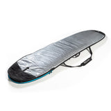 ROAM Surfboard Tech Bag Longboard, silber-schwarz mit Tragegriffen, Schutzschutzhülle aus Kunststoff