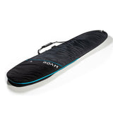 ROAM Surfboard Tech Bag Longboard in Schwarz mit türkisem Rand, Transporttasche mit Tragegriff, Seitenansicht