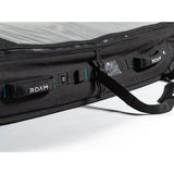 ROAM Boardbag Surfboard Coffin Doppel Triple in Schwarz mit Tragegriffen und Reißverschluss, Detailansicht